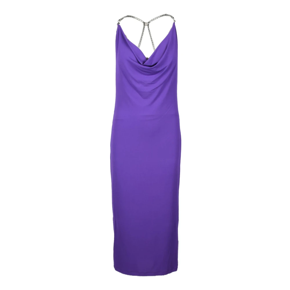 PATRIZIA PEPE Elegante Jurk Acetaat Mix Purple Dames