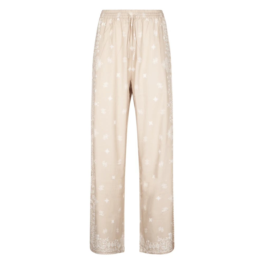 Mc2 Saint Barth Women's Beige Wide Trousers, Xs/S, Ikaria Wide Trousers