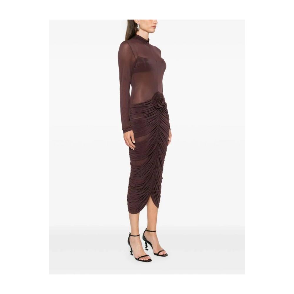 Magda Butrym Burgundy Elegant Jurk Red Dames