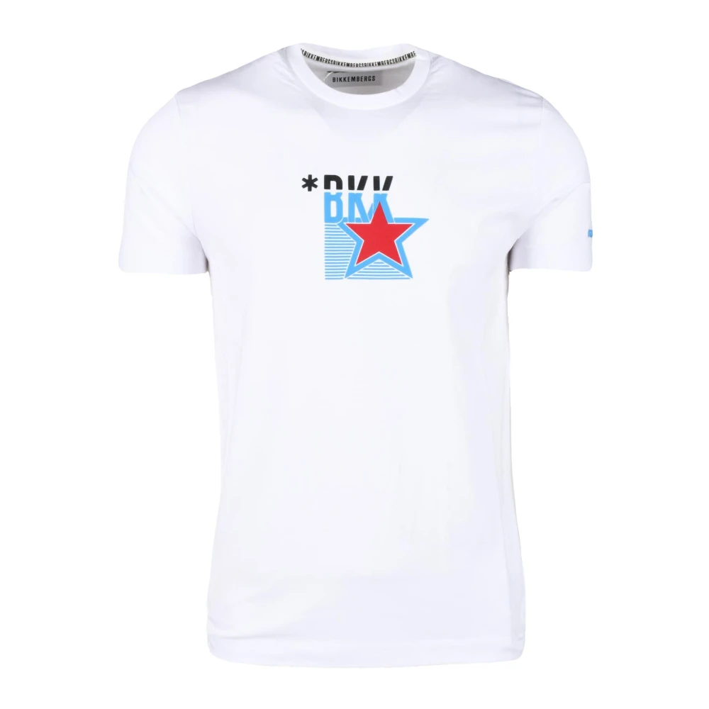 Bikkembergs Katoen Elastaan T-shirt White Heren