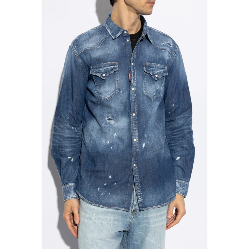 Dsquared2 Denim overhemd Blue Heren