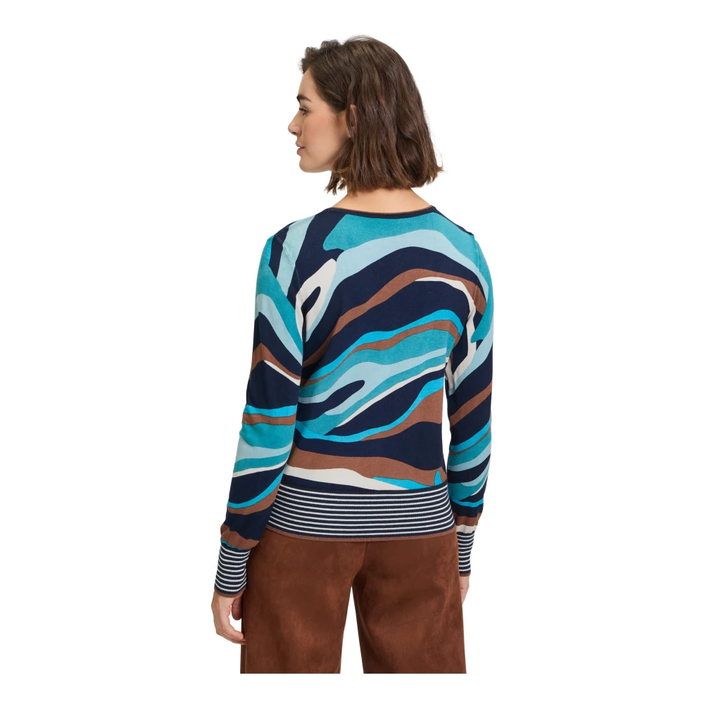 Betty Barclay Glamour Striped Knit Jacket Multicolor Dames