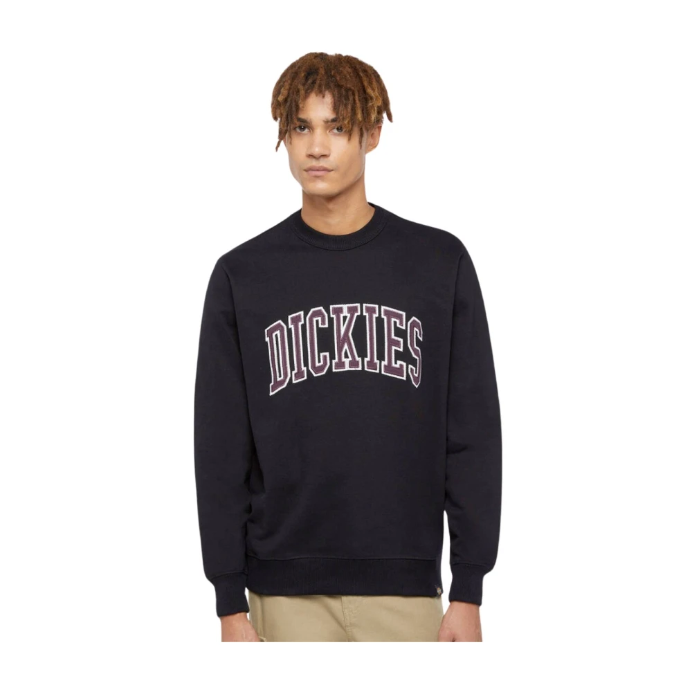 Dickies Zwart Logo Front Sweater Black Heren