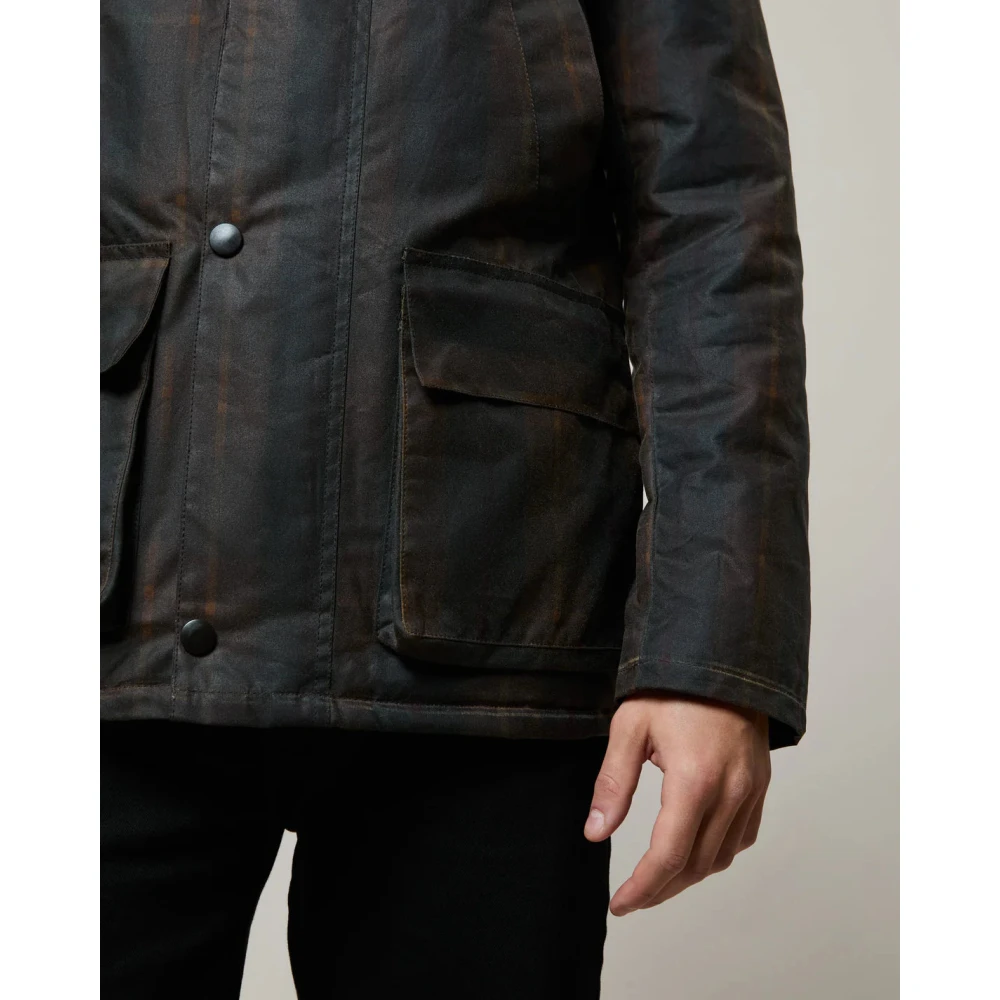 Brixtol Textiles Bruin Tartan Gewaxte Jas Curtis Brown Heren