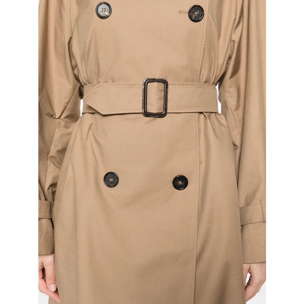 Max Mara Lente Kamel Trenchcoat Brown Dames