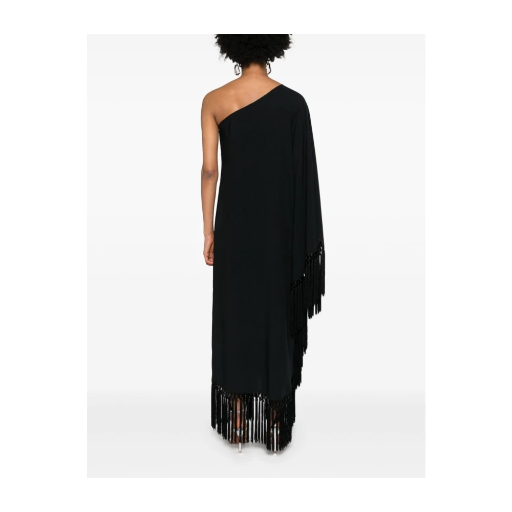 Taller Marmo Zwarte Franje Detail Jurk Black Dames