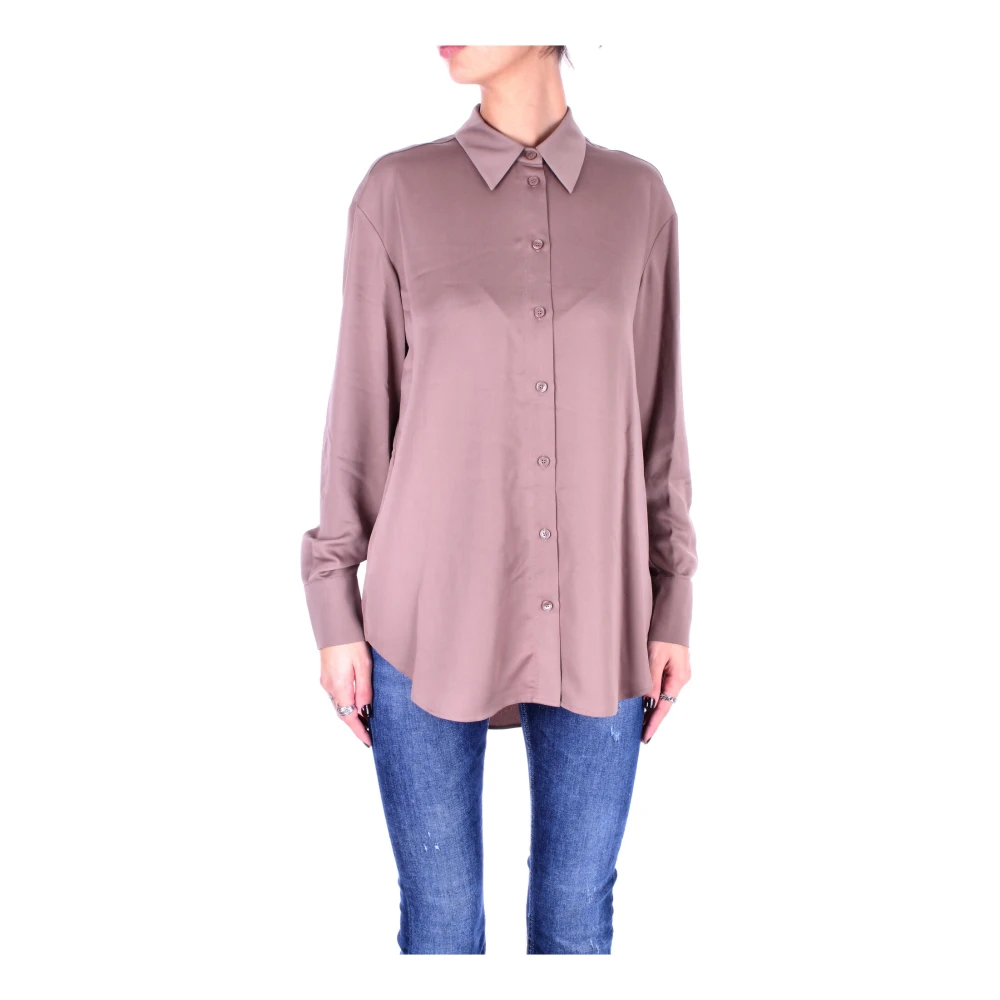 Calvin Klein Dames Overhemd met Voorknoopsluiting Purple Dames