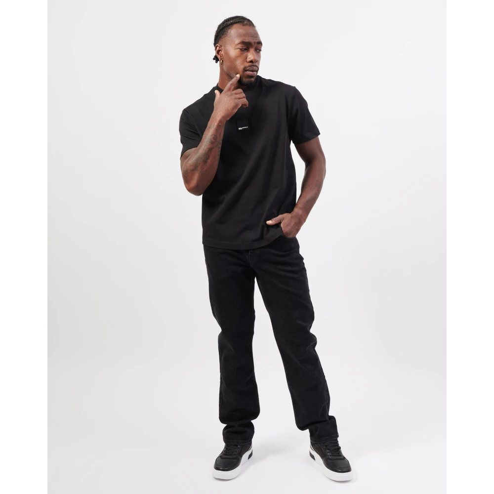 Karl Lagerfeld T-shirts en Polos Zwart Black Heren