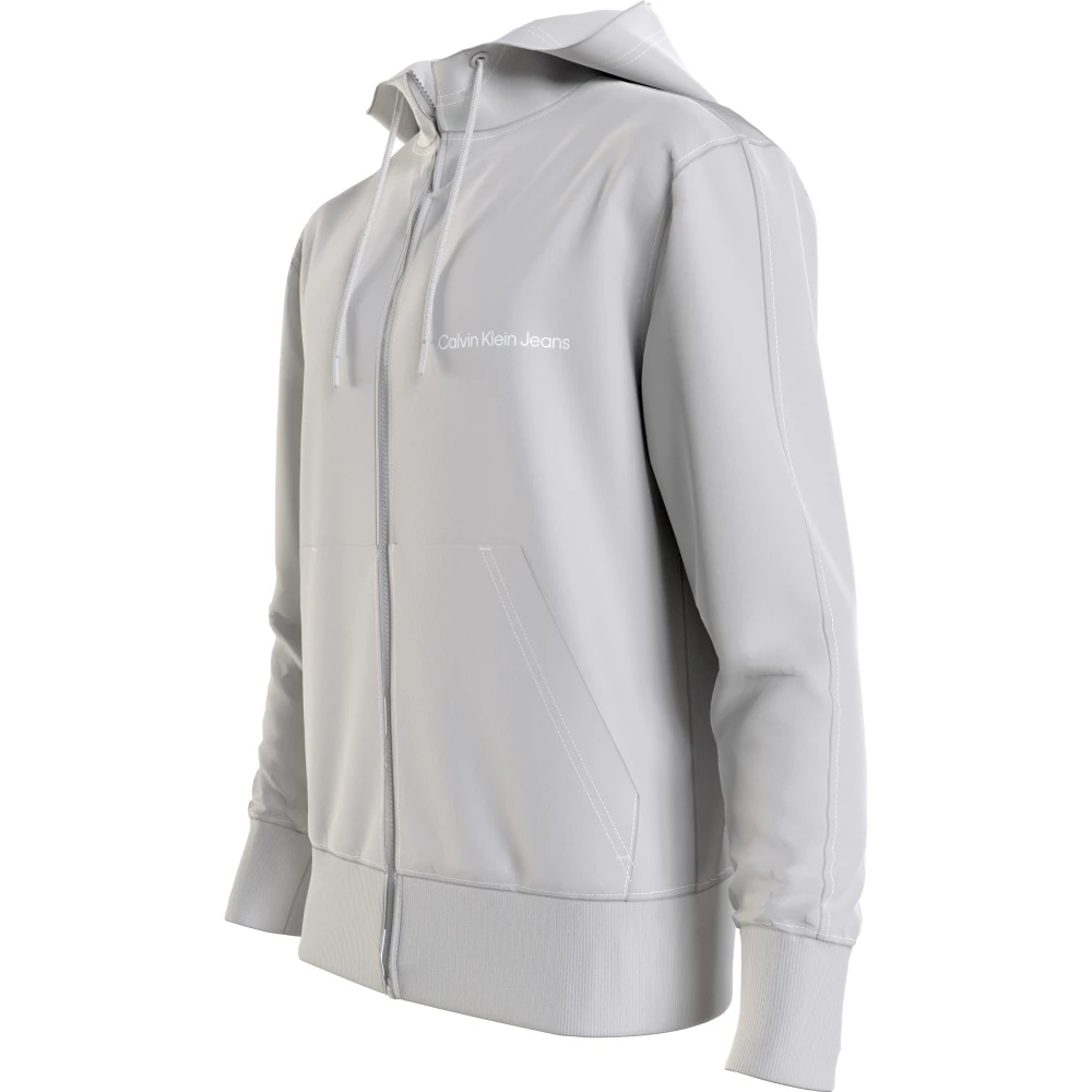 Calvin Klein Grijze Hoodie Trui Katoen Gray Heren
