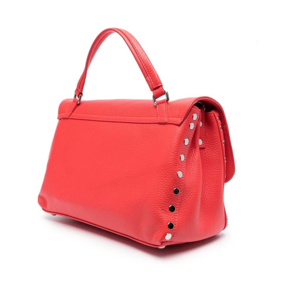 Zanellato Rode Leren Tote Tas met Zilverkleurige Hardware Red Dames