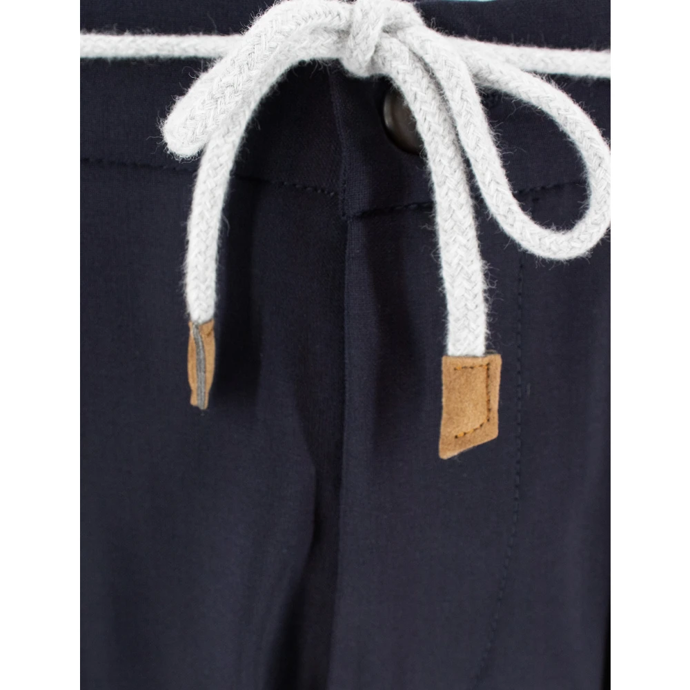 Eleventy Gestreepte elastische joggerbroek Black Heren