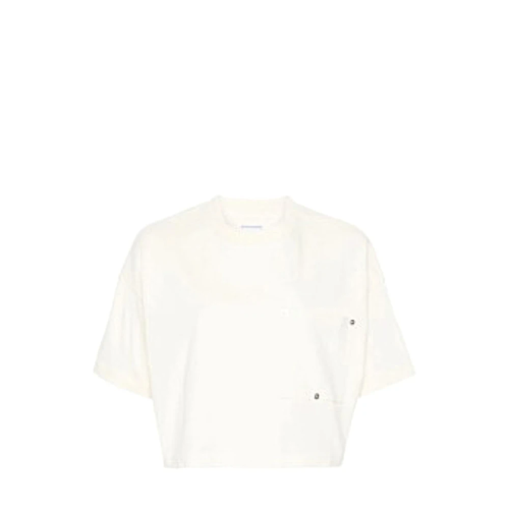 Bottega Veneta Casual Katoenen T-shirt voor Mannen White Dames