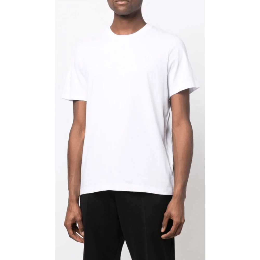 Moncler Wit Logo Print Achterkant T-shirt White Heren