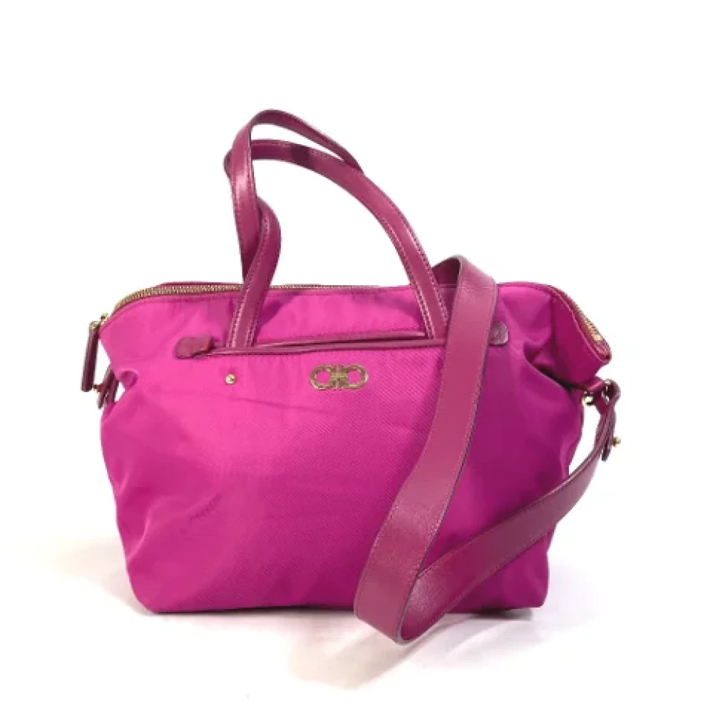 Salvatore Ferragamo Pre-owned Fabric handbags Pink Dames
