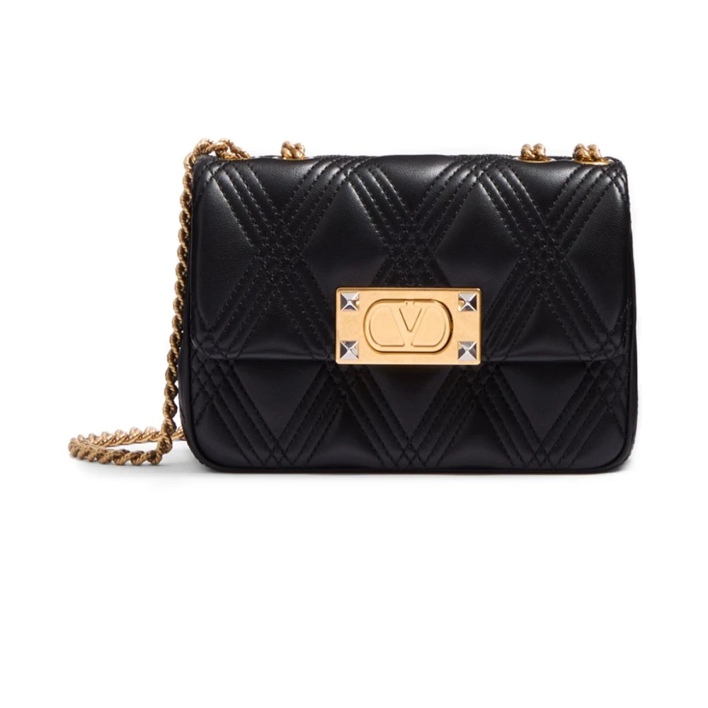 Valentino Garavani Zwarte Quiltie Kleine Schoudertas Black Dames