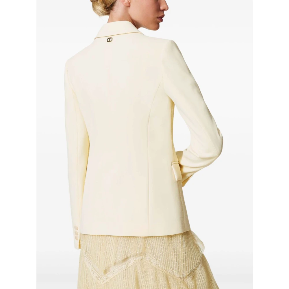 Twinset Witte jas met klepzakken White Dames