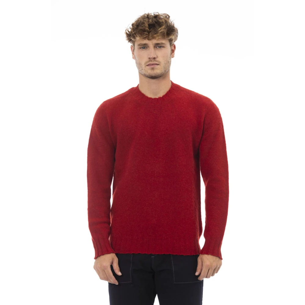 Alpha Studio Ronde Hals Lange Mouw Trui Red Heren