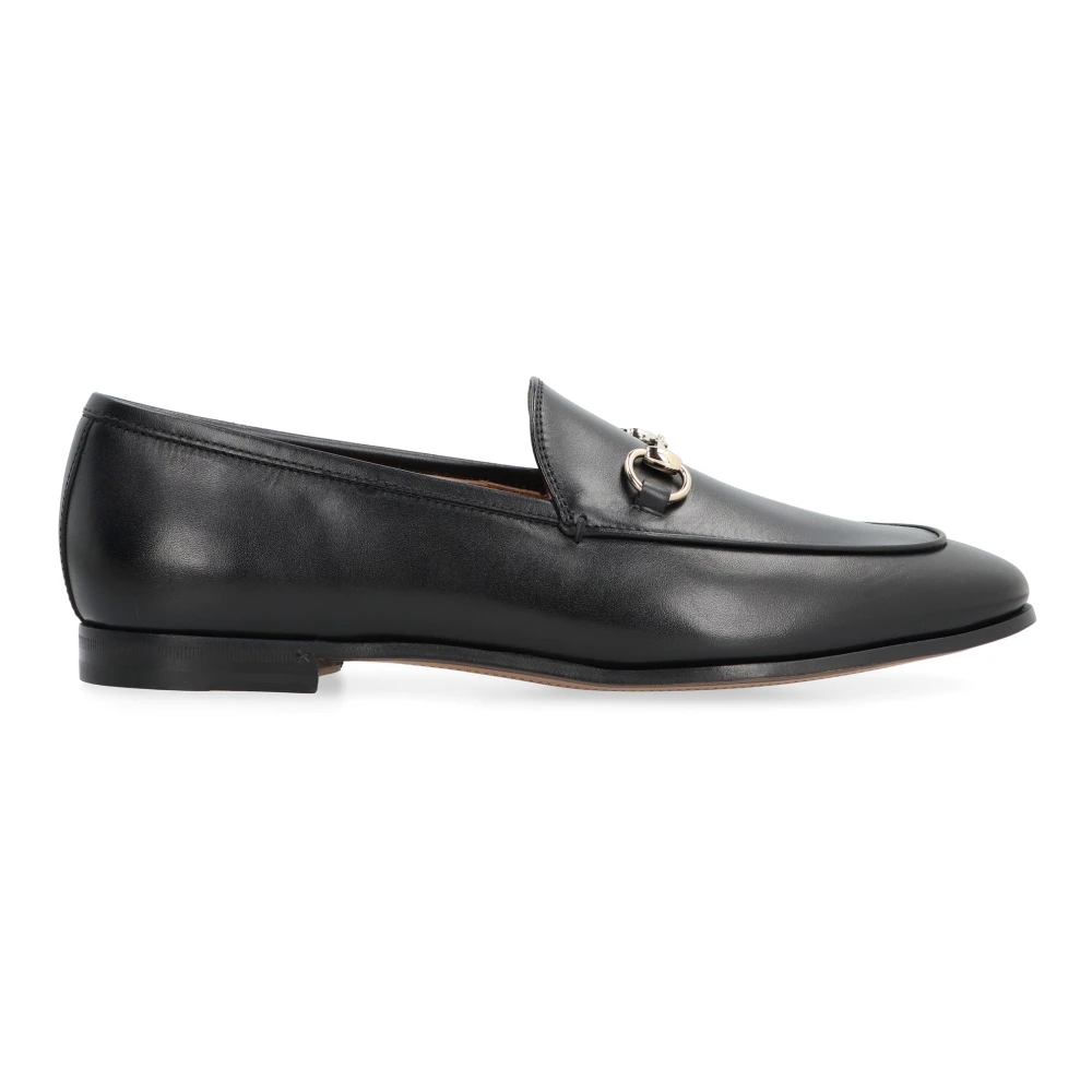 Gucci Women's Black Loafers, 4 1/2 Uk, Leather Horsebit Loafers
