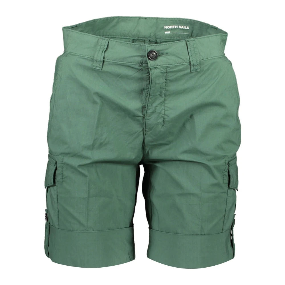 North Sails Women's Green Bermuda Shorts With Contrast Details