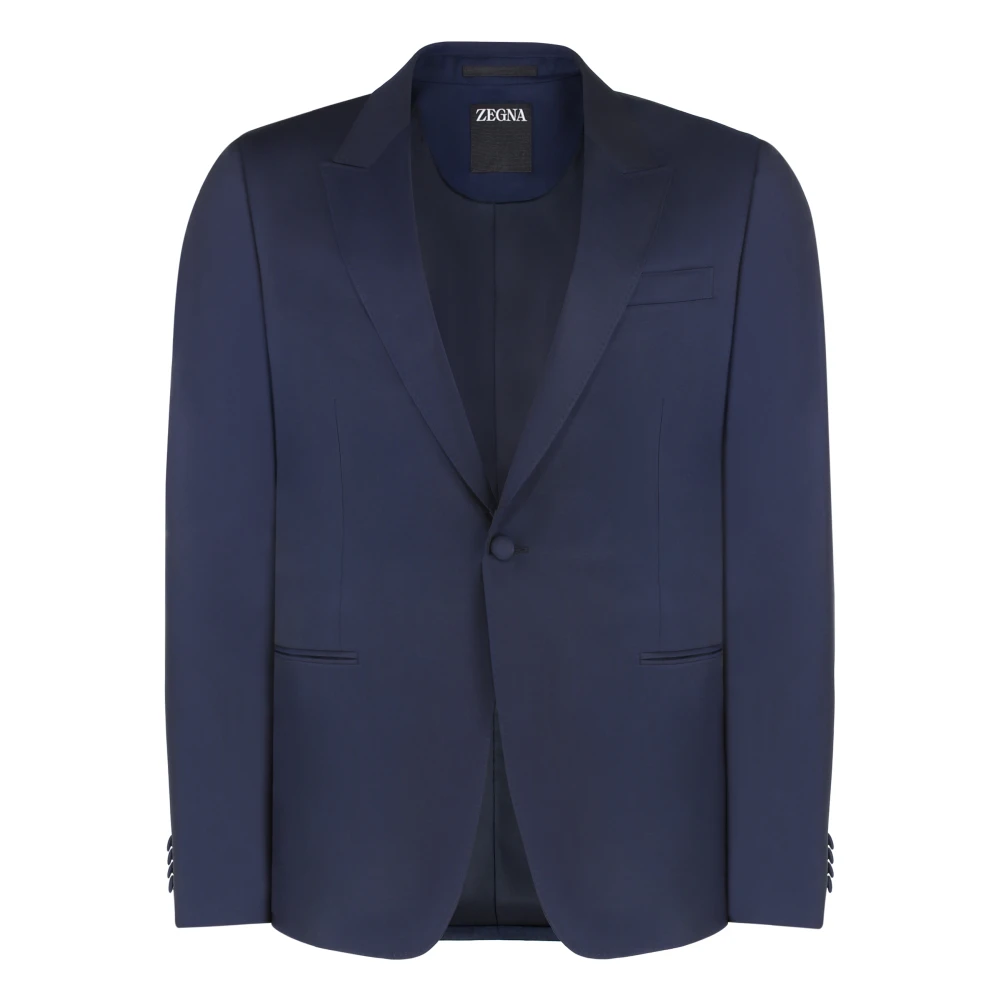 Ermenegildo Zegna Wollen pak met reverskraag Blue Heren