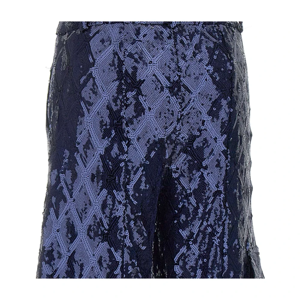 Rotate Birger Christensen Wijde broek Blue Dames