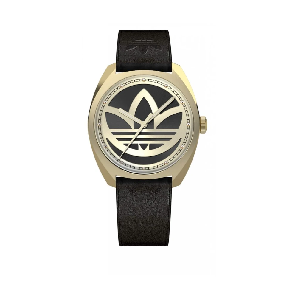 Adidas Women's Black Leather Quartz Analog Watch
