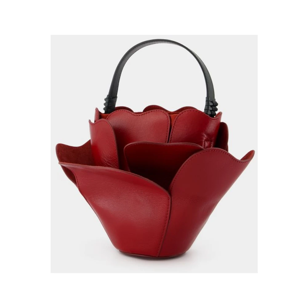 Staud Rode Leren Juliet Tas Top Handvat Red Dames