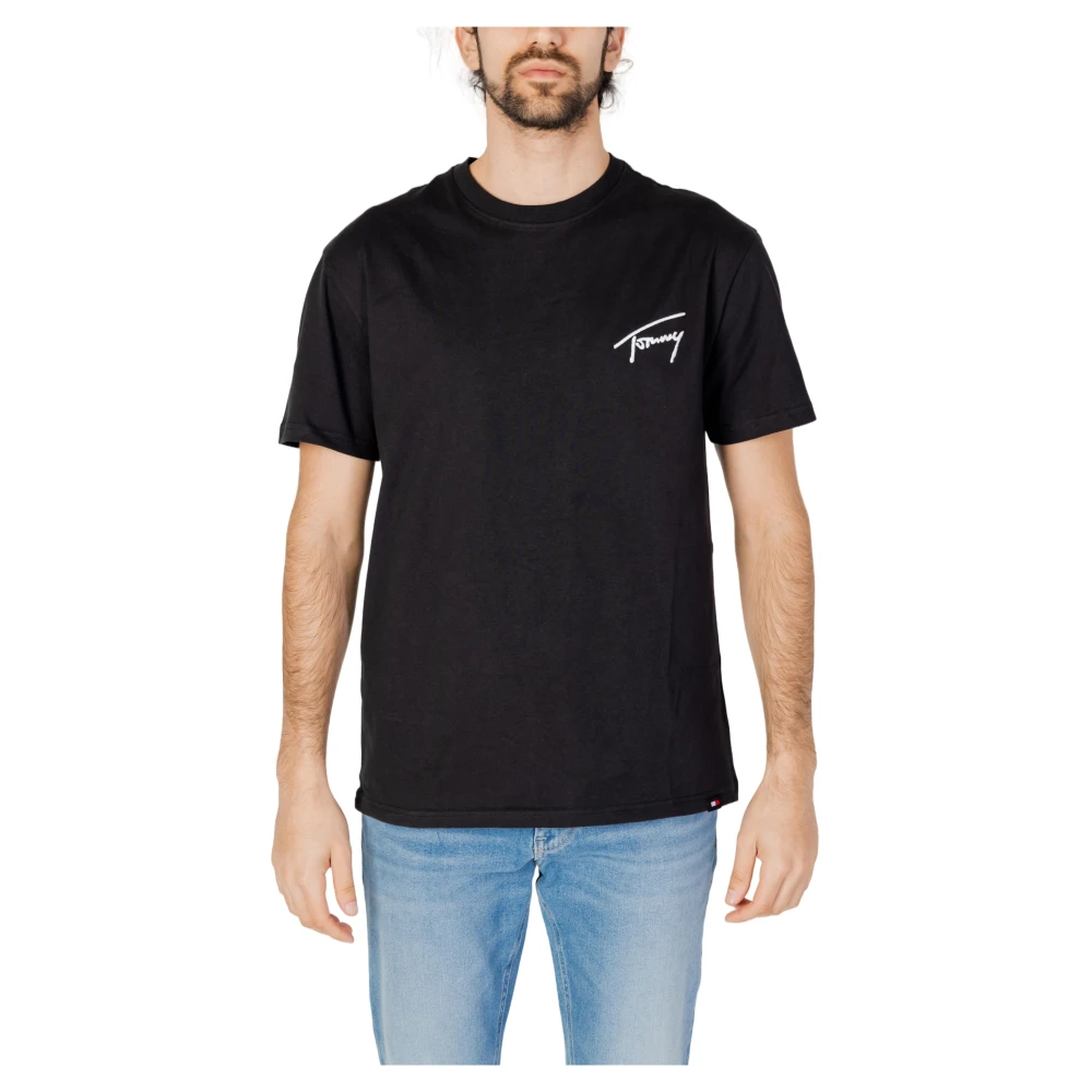 Tommy Jeans Signature Katoenen T-shirt Lente Zomer Collectie Black Heren