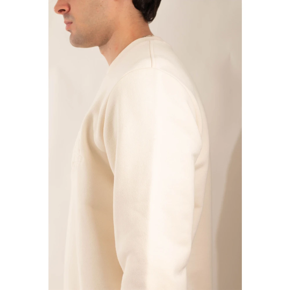 Lacoste Gewatteerde Croc Fleece Sweatshirt Beige Heren