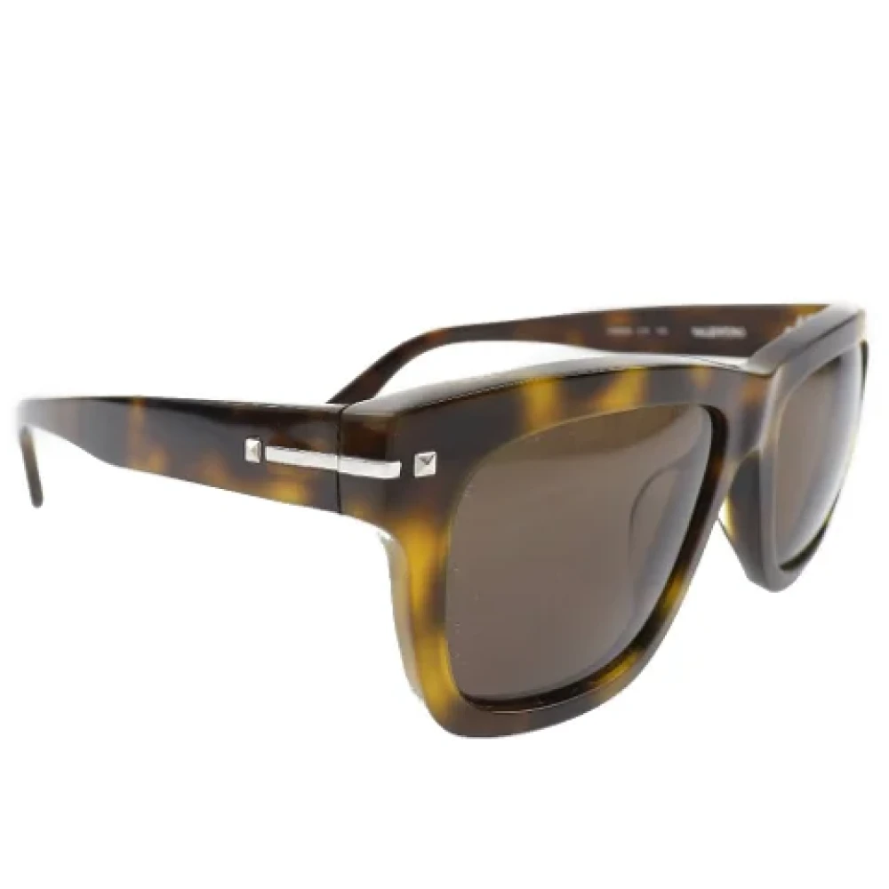 Valentino Vintage Pre-owned Plastic sunglasses Brown Dames