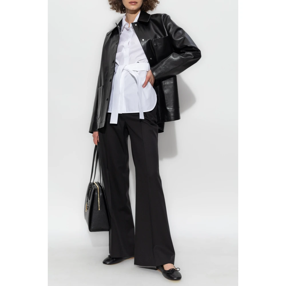Officine Générale Wollen broek met vouw Black Dames