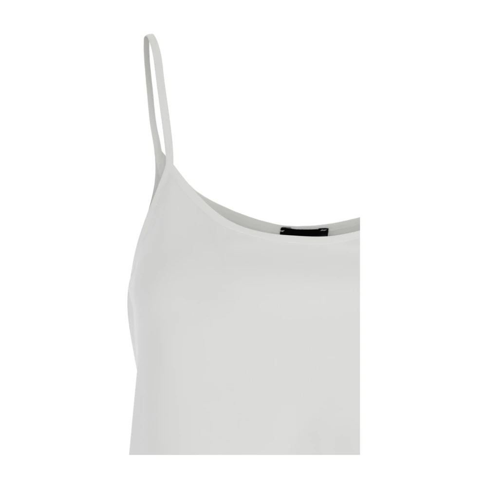 Plain Units Witte Satijnen Spaghettiband Top White Dames