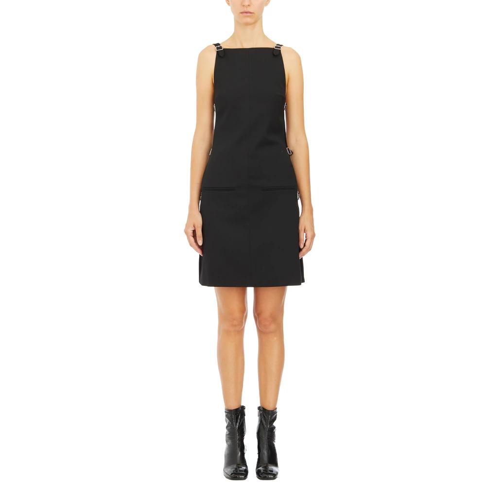 Courrèges Korte Wollen Jurk Black Dames