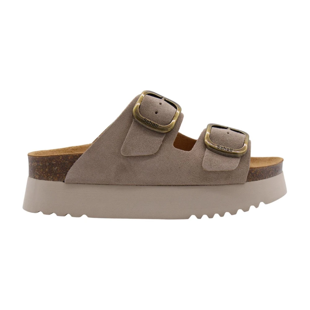 Scholl Women's Beige Sliders, 6 Uk, Comfort Slipper For Everyday Wear
