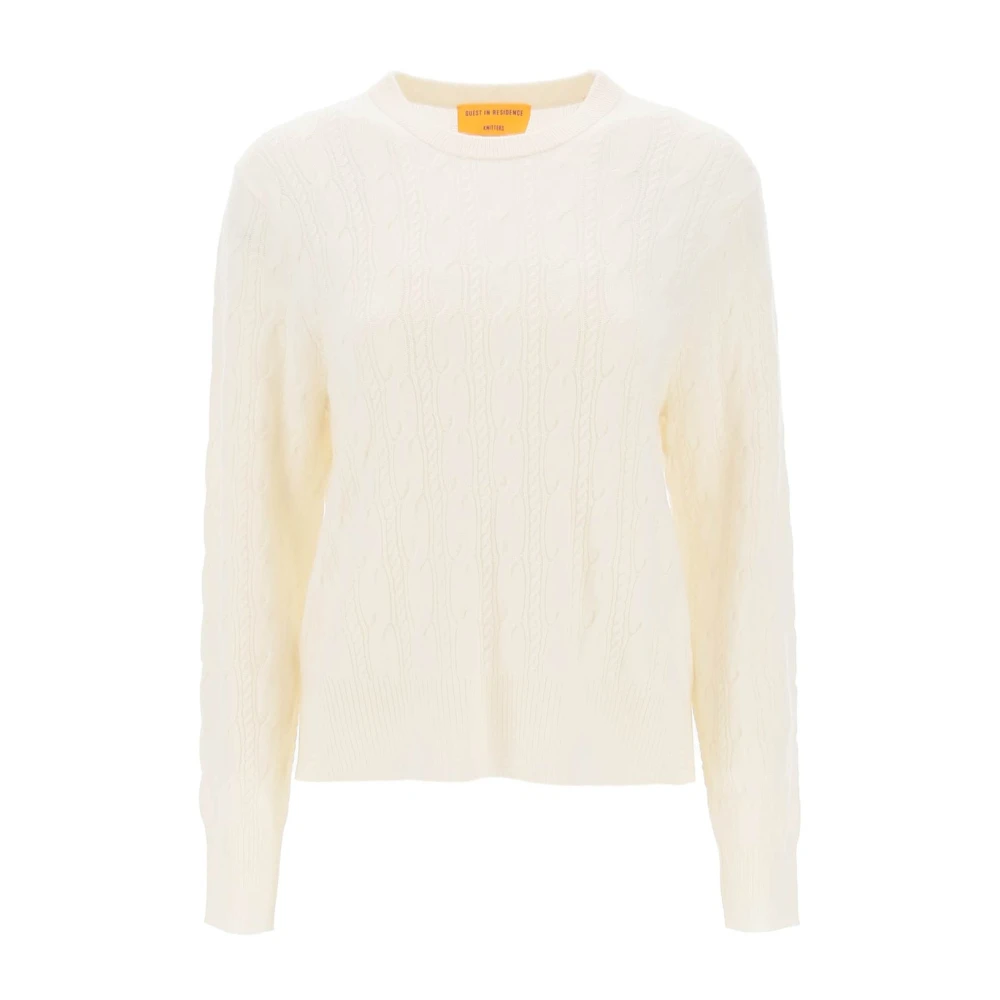 Guest In Residence Mysig Stickad Tröja Pullover White, Dam