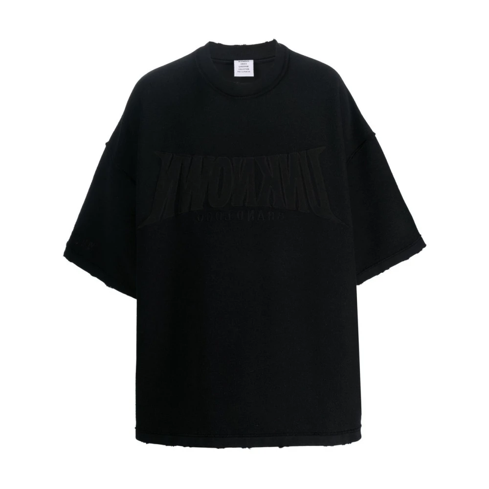 Vetements Onbekend Oversized Molton T-Shirt Black Heren