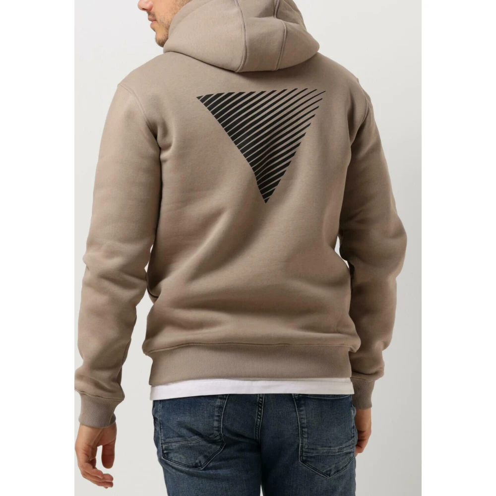 Pure Path Taupe Logo Hoodie voor Heren Beige Heren