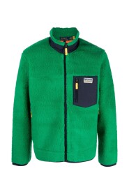 Grønne Sweaters med Mockneck og Full-zip