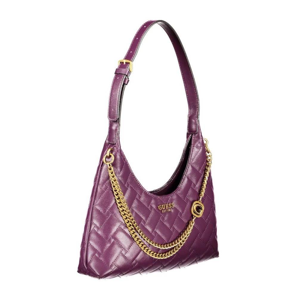 Guess Paarse Schoudertas met Zakken Purple Dames