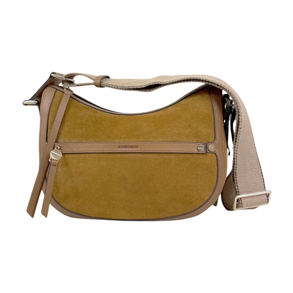 Borbonese Women's Brown Cross Body Bags, One Size, Luna Crossbody Bag