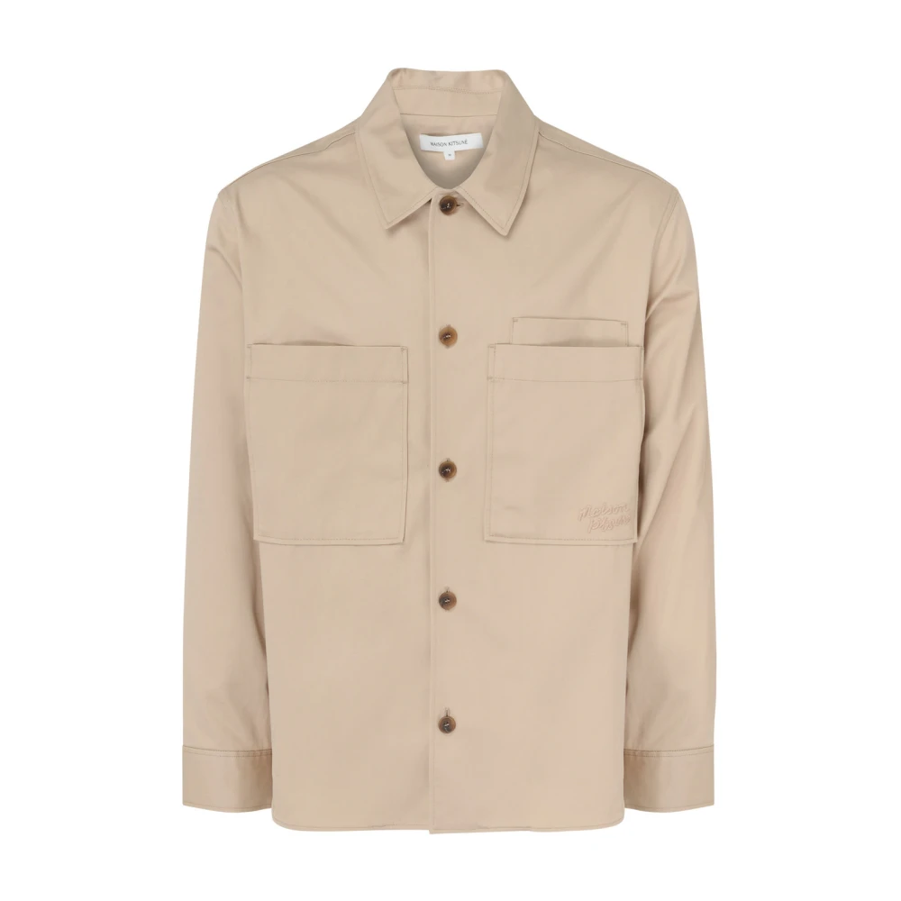 Maison Kitsuné Mångsidig Beige Overshirt Beige, Herr