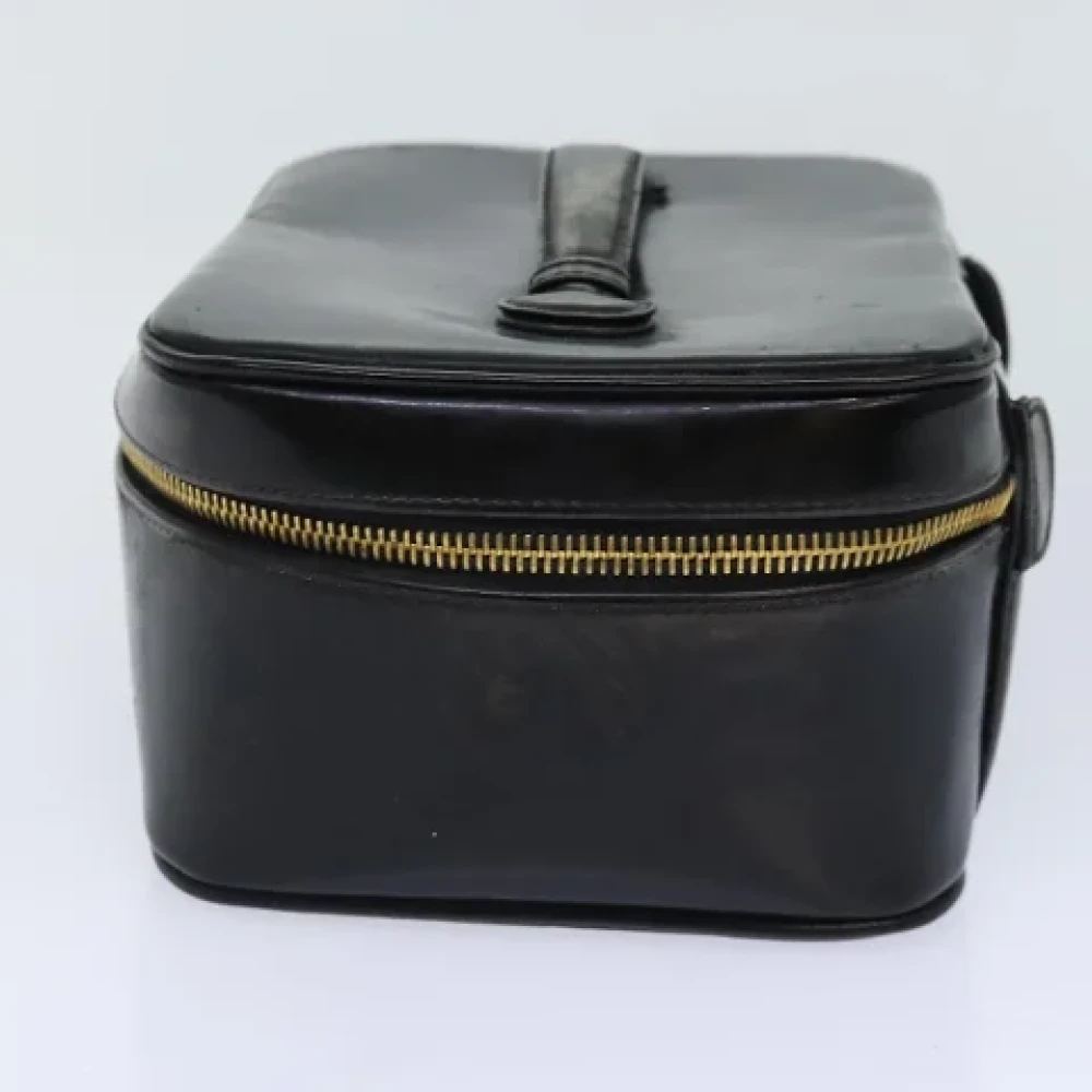 Chanel Vintage Pre-owned Leather pouches Black Dames