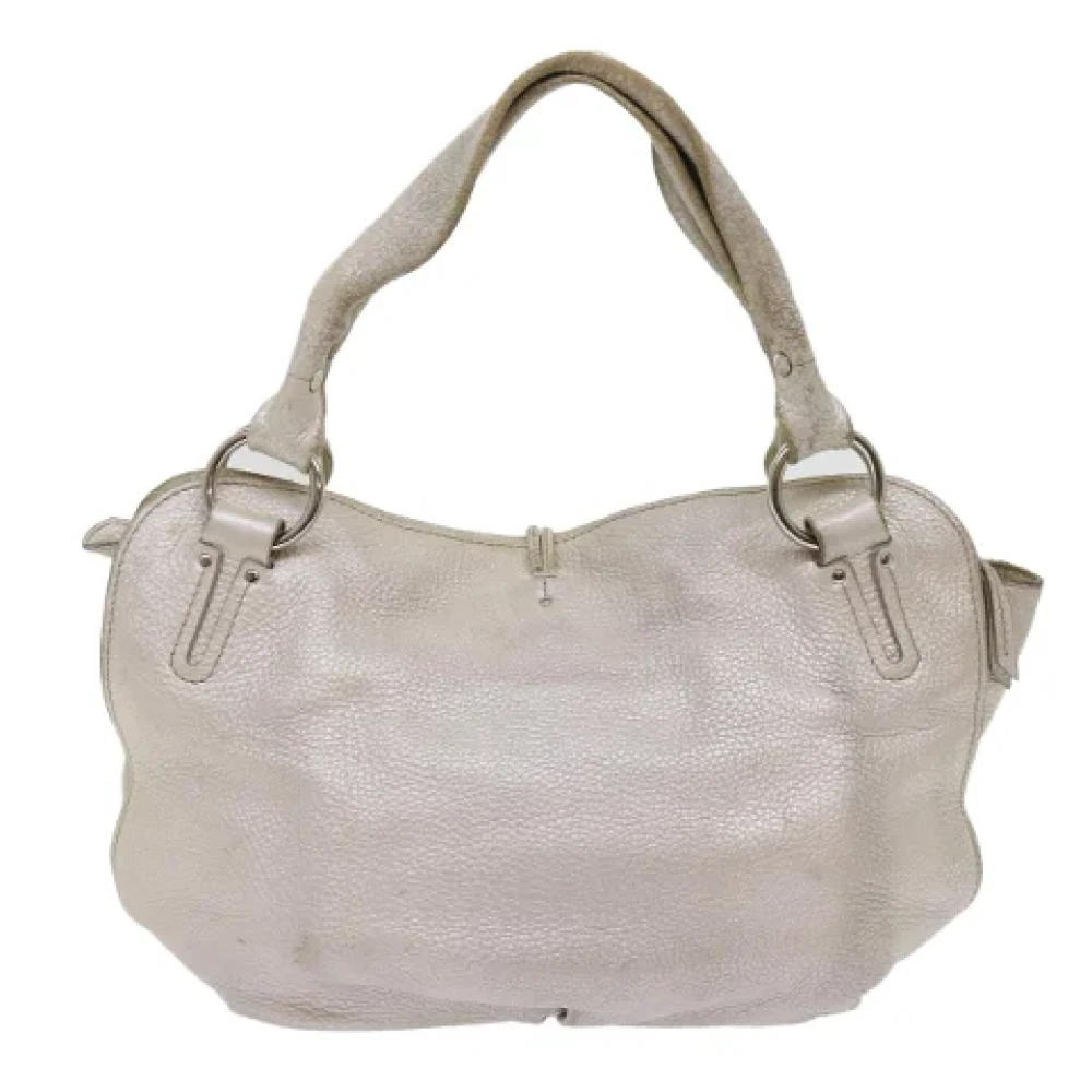Celine Vintage Pre-owned Leather celine-bags Beige Dames