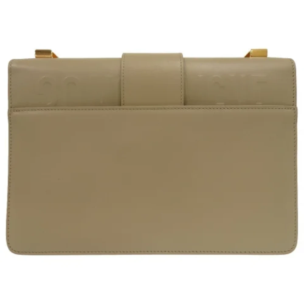 Dior Vintage Pre-owned Leather dior-bags Beige Dames
