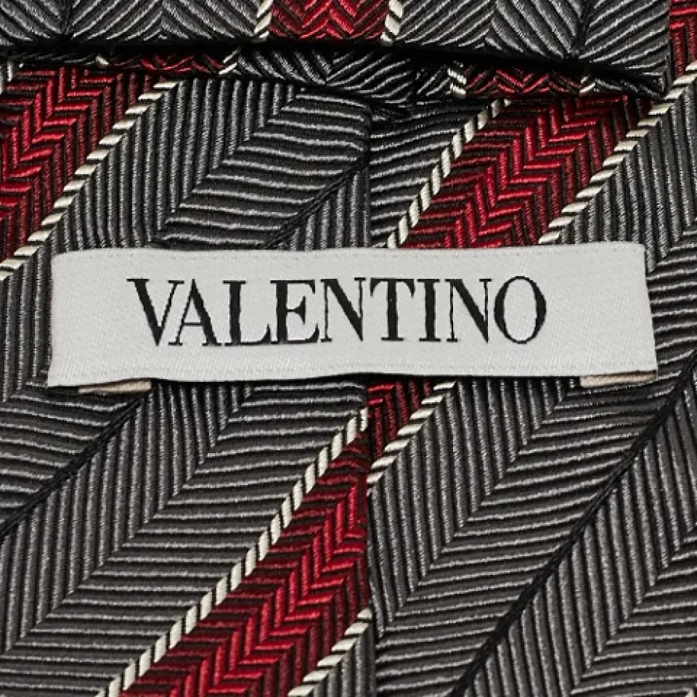 Valentino Vintage Pre-owned Silk home-office Gray Heren