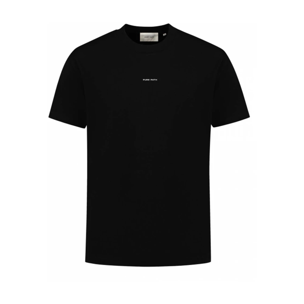 Pure Path Ronde hals SS T-shirt Losse pasvorm Black Heren