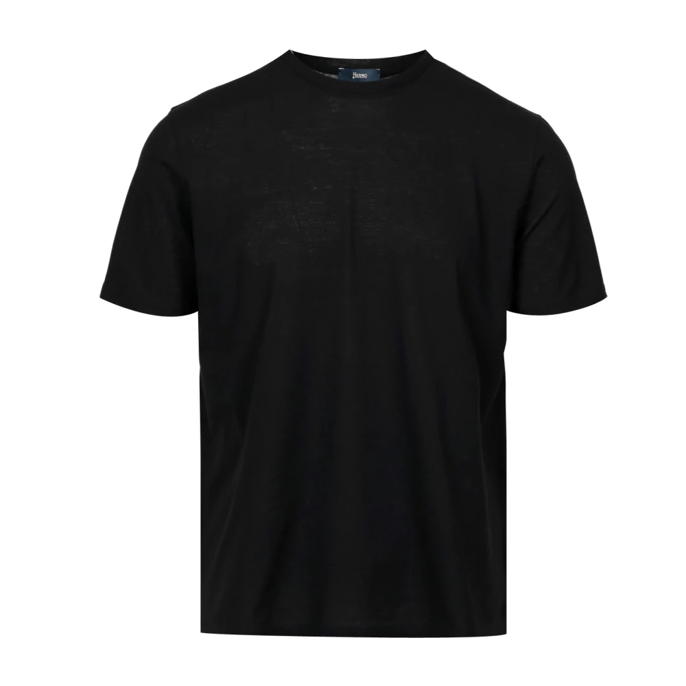 Herno Stretch Katoen Jersey T-shirt Black Heren