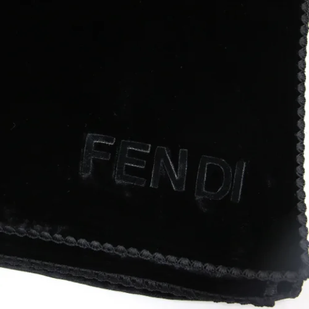 Fendi Vintage Pre-owned Silk scarves Black Dames