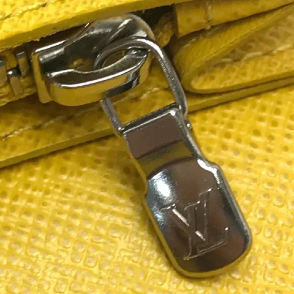 Louis Vuitton Vintage Pre-owned Leather wallets Yellow Heren