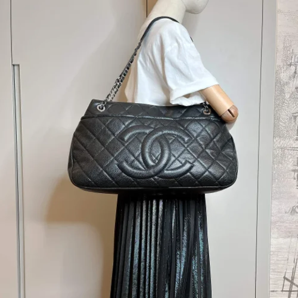 Chanel Vintage Pre-owned Leather handbags Black Dames